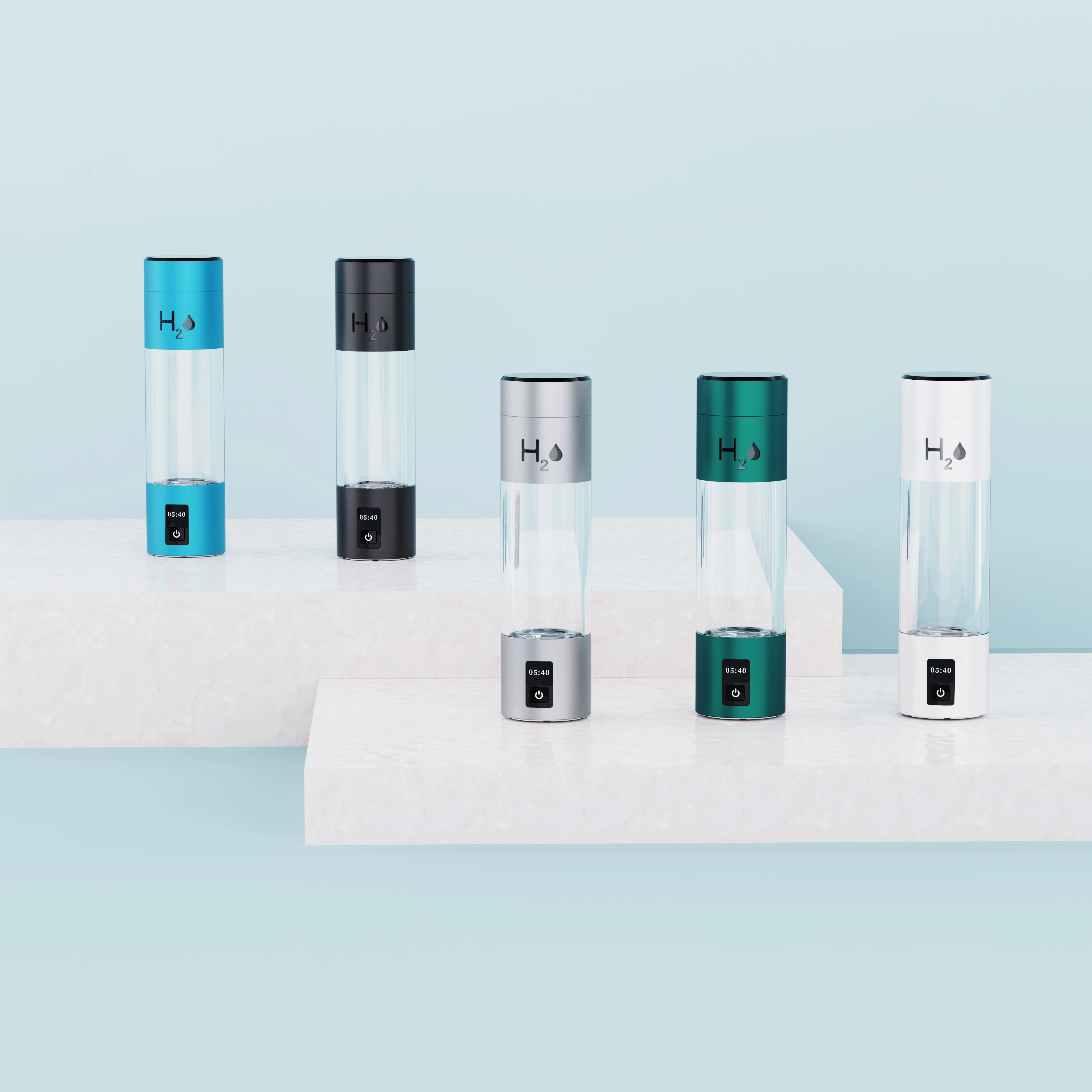 Factory Wholesale 2 In 1 Use Portable 3000ppb Hydrogen Rich Generator Water Bottle With PEM SPE Technology