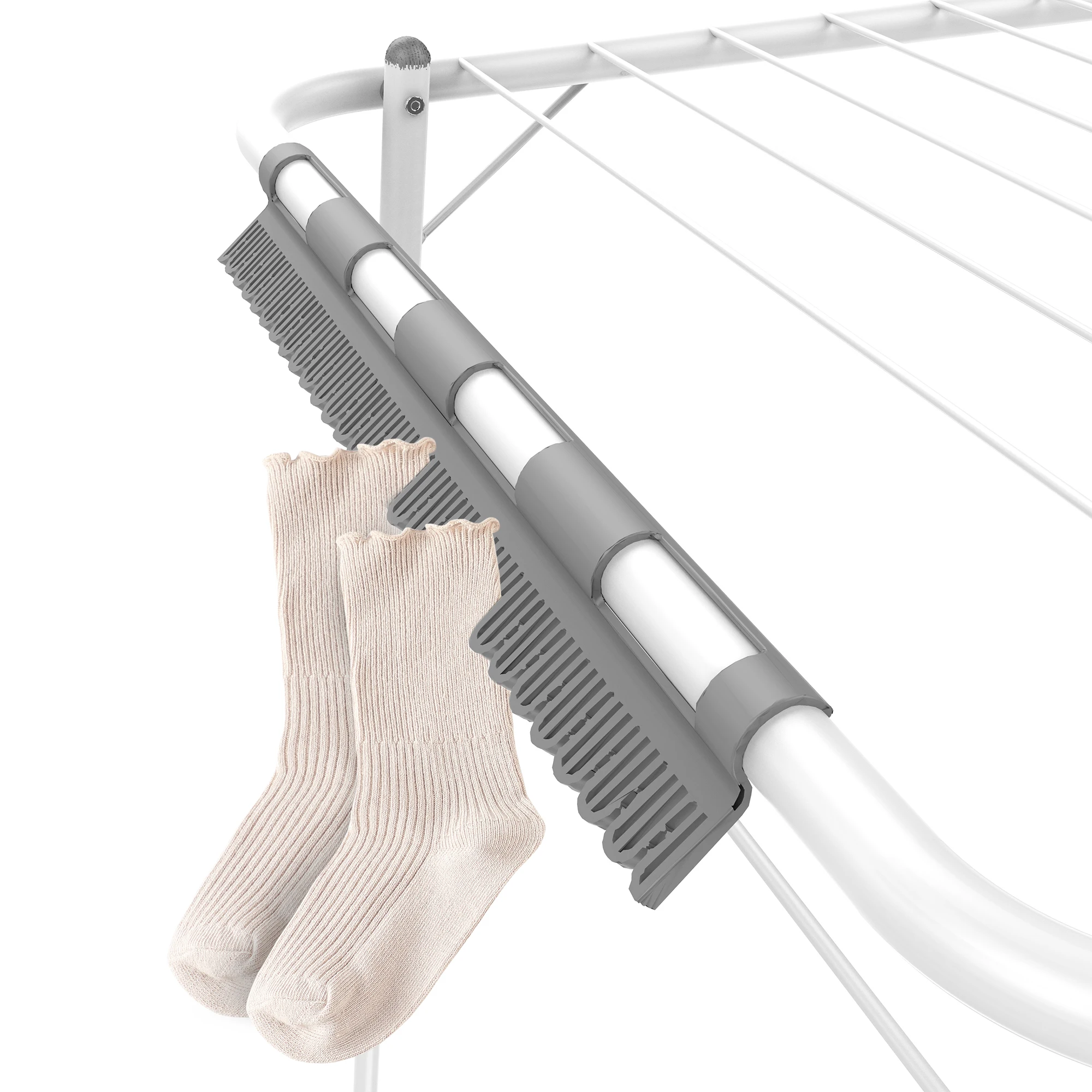 Portable Travel Drying Lundry Rack with Sock Clip Organizer Foldable Outdoor Indoor Clothes Drying Stand With Handle