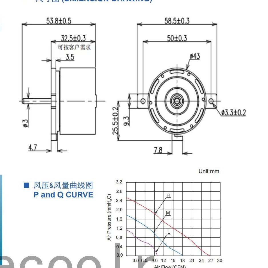 Aidecoolr 4335 3000/rpm 12 v 24v cross flow fan DC motor  for heating fan bldc micro coustomization motor DC brushless motor