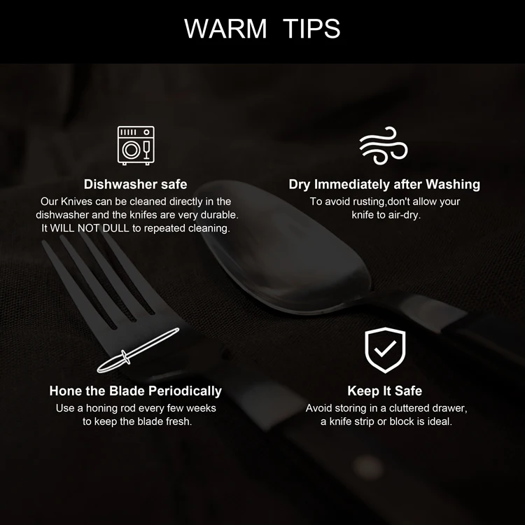 High Grade Pakka Wood Handle Double Forged Stainless Steel Steak Knife with Micro Serration
