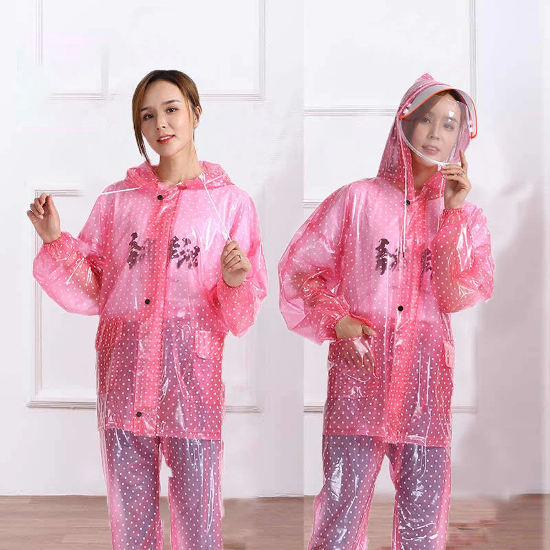 Custom rainsuit men 100% PVC waterproof rain suit heat welding rain coat waterproof motorcycle suit with hooded rain suit