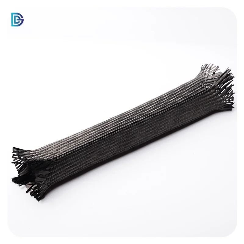 High Strength Carbon Fiber Sleeve Carbon Fiber Product For Hot Sale Carbon Fiber Braided Sleeves For Heat Resistant