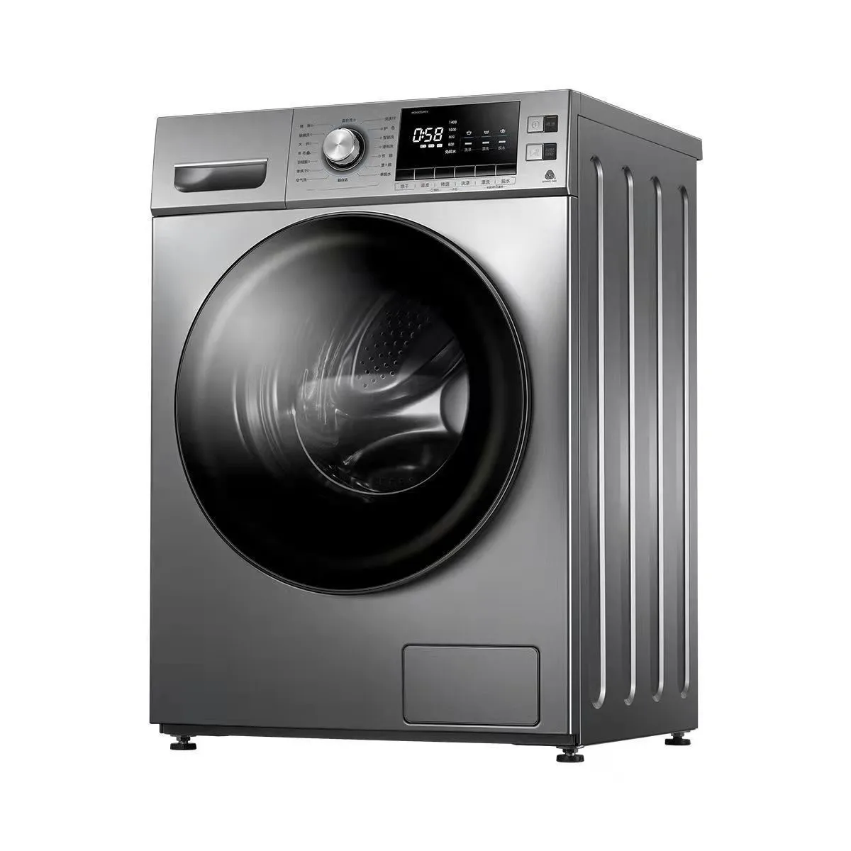 Household large capacity intelligent 10kg variable frequency full automatic front load washing machine with hot dry 2 in 1
