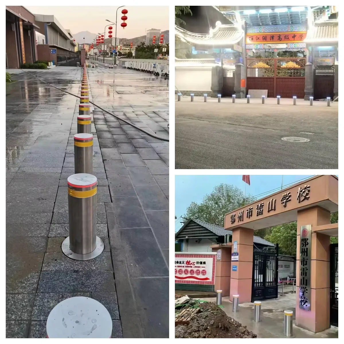 Electric Telescopic Bollard Semi-Automatic Parking Hydraulic Bollards Retractable Barricade Guard Column Warning Posts