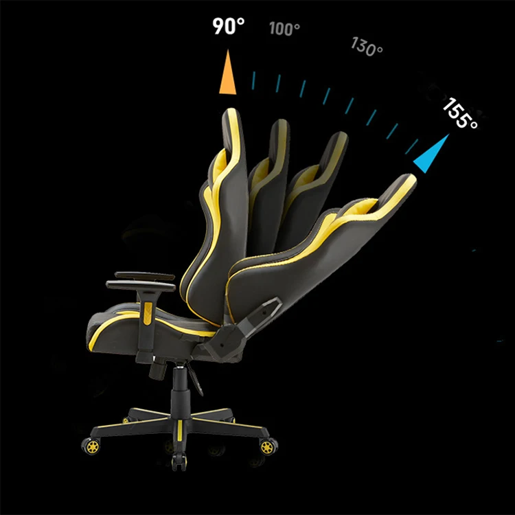 Cheapest Price Best Orange Red Recliner Comfortable king Office PC Game Chair Floor Pu Leather Gaming Chair with Massage