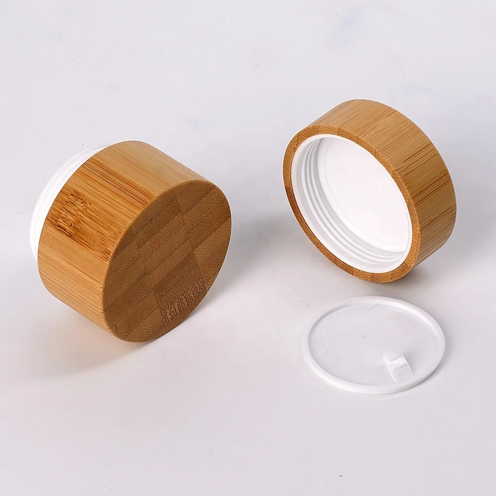 organic wooden container 100 ml empty face cream jar 100 g bamboo cosmetic jar cosmetics packaging
