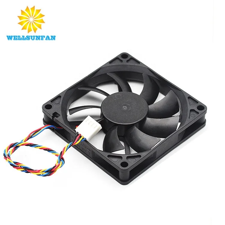 WellSunFan mini fan Factory Direct Sale 12V Waterproof Dc Motor 12Vdc 80Mm White Computer Cooling Fan cooler cpu