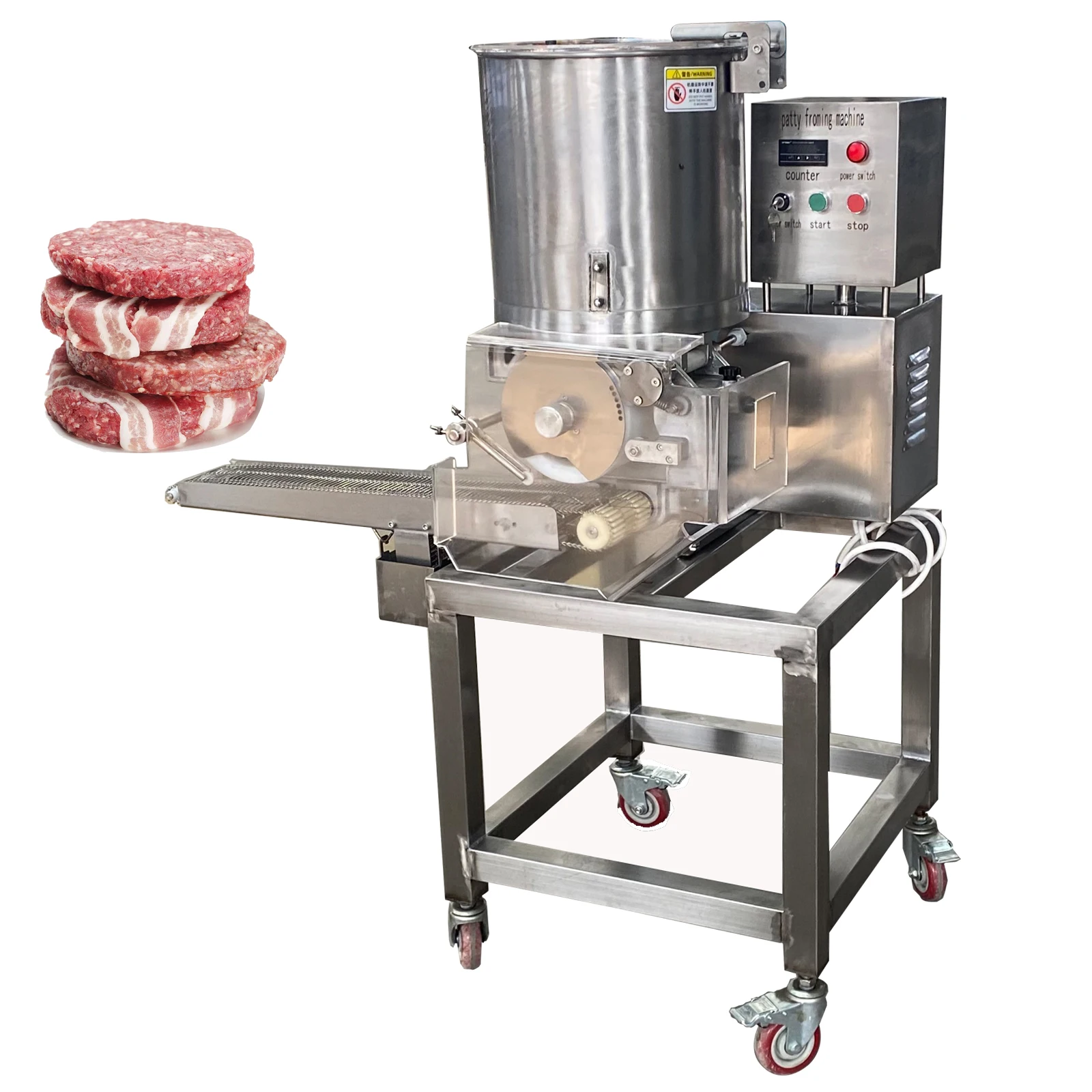 Potato Meat Price Automatic Beef Maker Form Chicken Nugget Make Jamaican Burger Patty Hamburger Machine