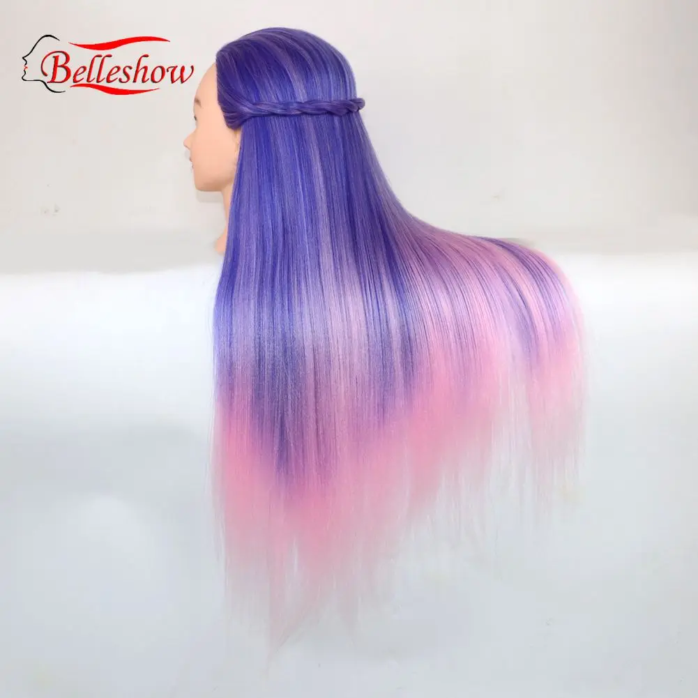 Hot sell Wholesale ombre Color head Beauty School Hairdressing Products Female Hair Mannequins Head Salon School Training Head