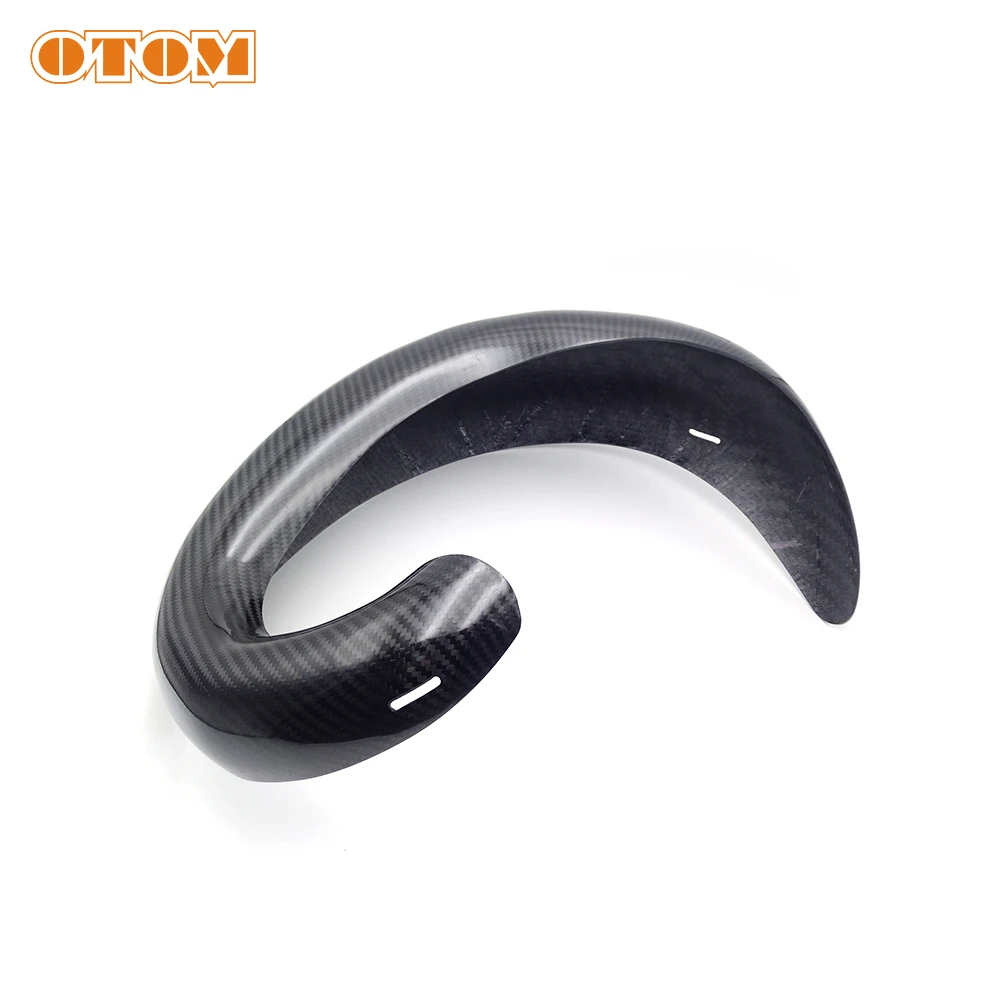OTOM Off-road Motorcycle 2 Stroke Carbon Fiber Exhaust Cover Guard Protection For KTM HUS QVARNA GASGAS 250 300 HENGJIAN Z300