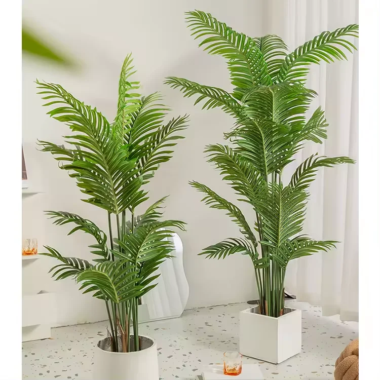 Artificial palm tree artificial ornamental bonsai Areca catechu palm trees bonsal boxwood plant in pot hot sale