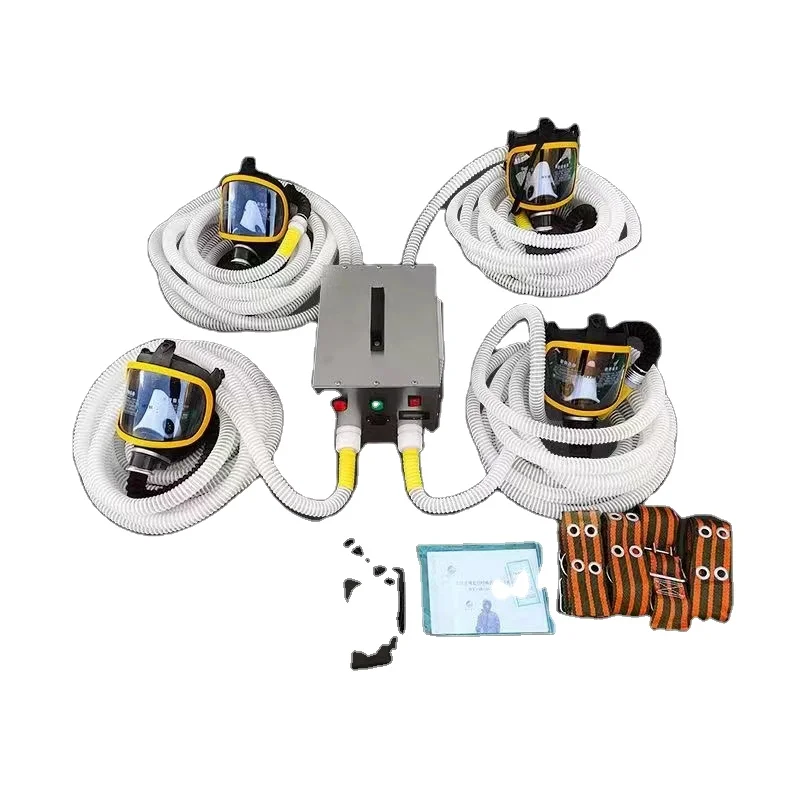 Portable Electric Supply Long Tubes Air Powered Respirator Gas Maskes for Coal Mine
