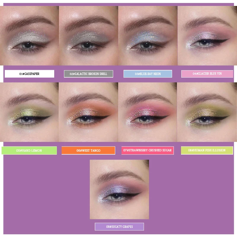 OEM ODM makeup high pigment eye shadow cosmetics liquid glitter eyeshadow private label