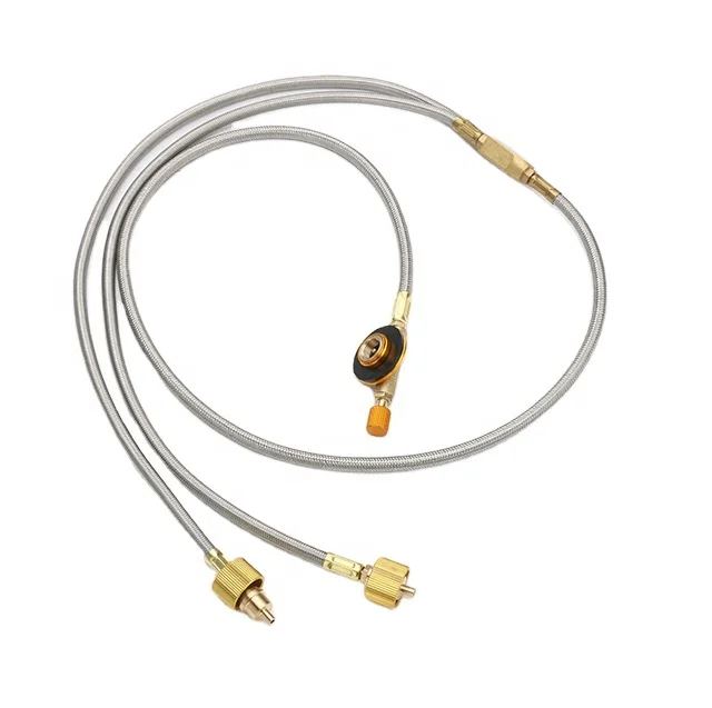 ORANGEGAZ new Propane connector hose 2 way garden hose connector splitter gas adaptor