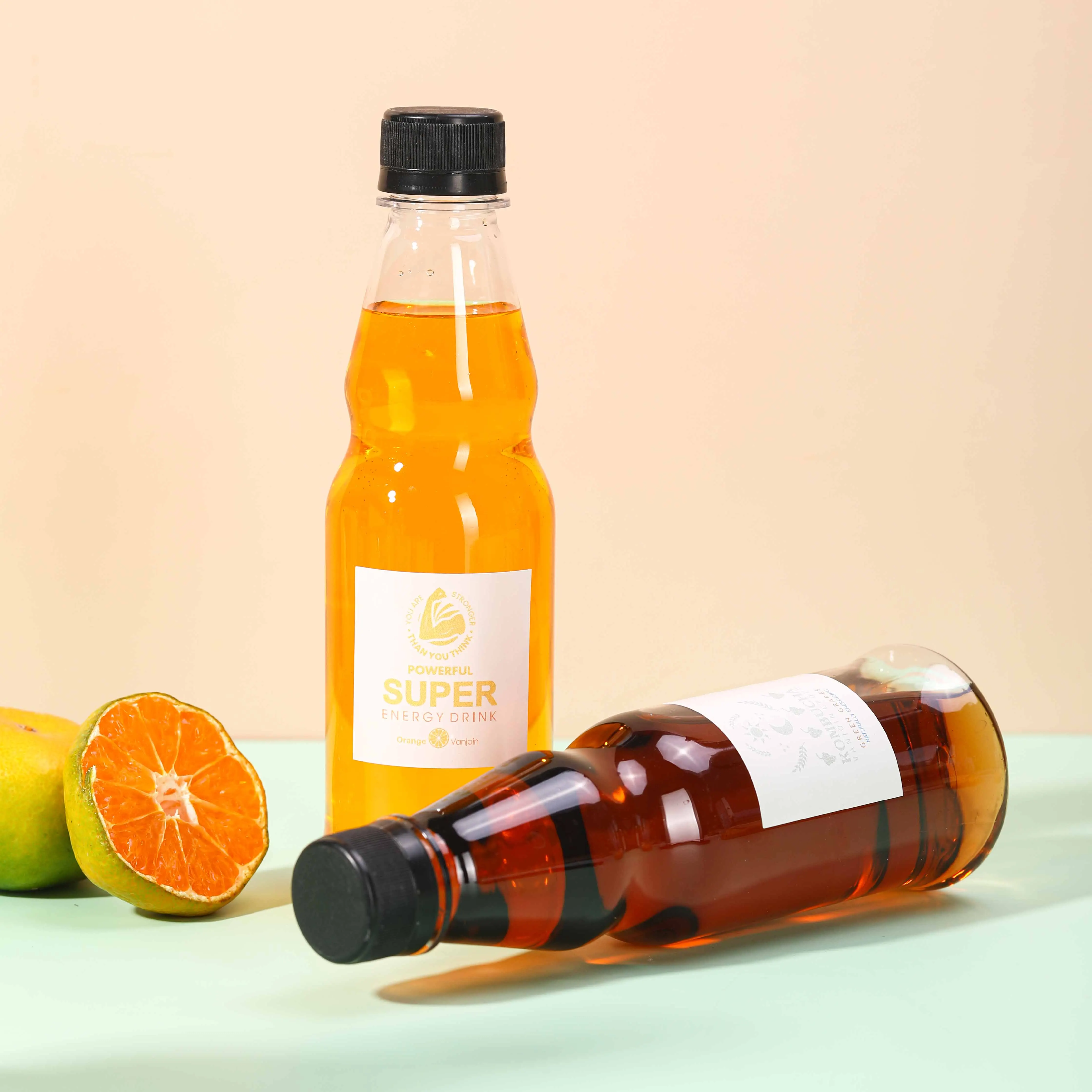 High Quality 350ml Plastic Juice Bottles Juice Business Support Supplier 12oz Plastic Bottles with Labels