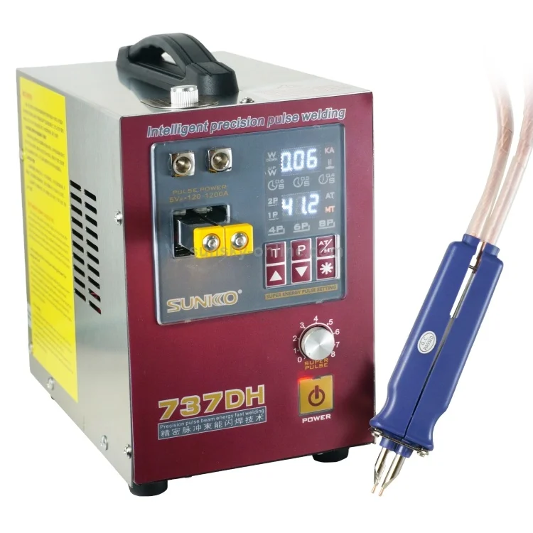 Точечный сварочный аппарат SUNKKO 737DH с аккумулятором 18650 кВт, 220 В