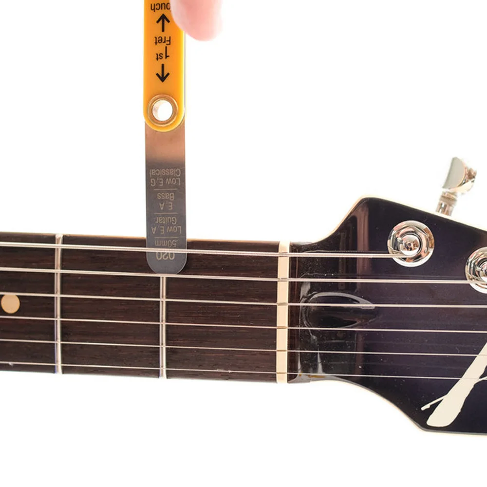 Guitar String Height and Depth Measuring Ruler Precision Nut Height Slotting Gauge Tool Maintenance Instrument Tool