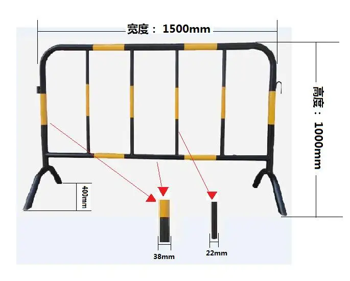 
Temporary Fence Galvanized Temporary Foldable Picket Fence for crowd control 