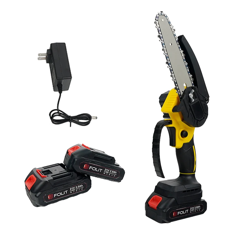 Ready to ship TY-0602 21V lithium battery portable 6inch guide bar brushless motor handheld pruning chainsaw saw chain
