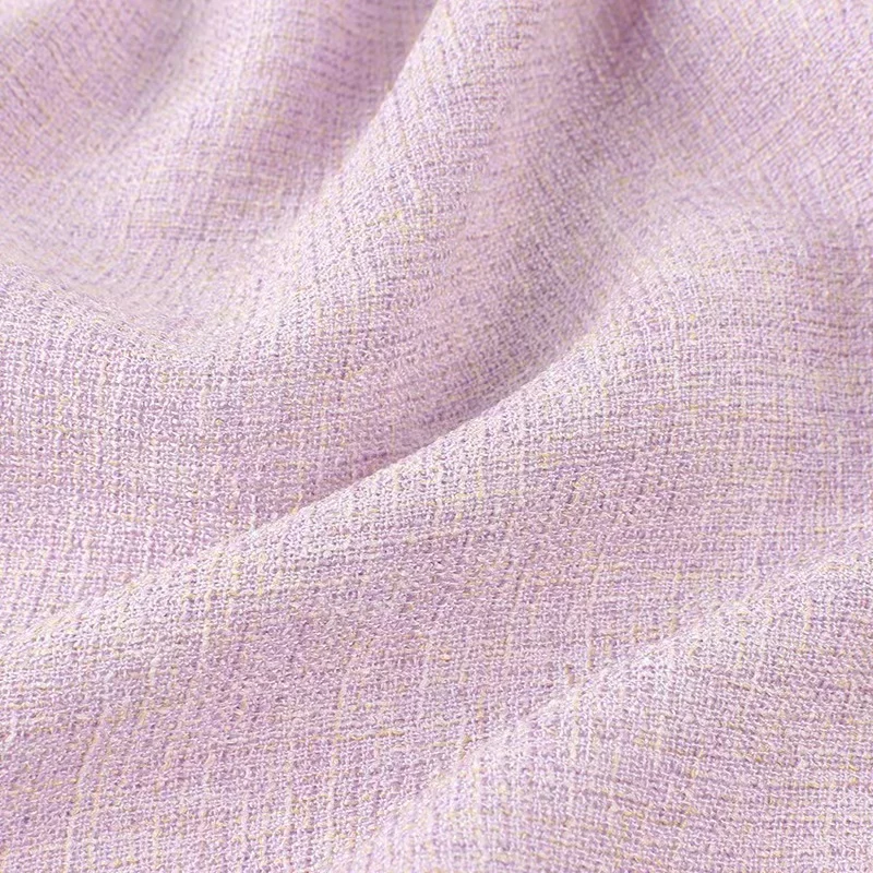 New fashion recycled polyester fabric 100% polyester glitter pink tweed fabrics for clothing