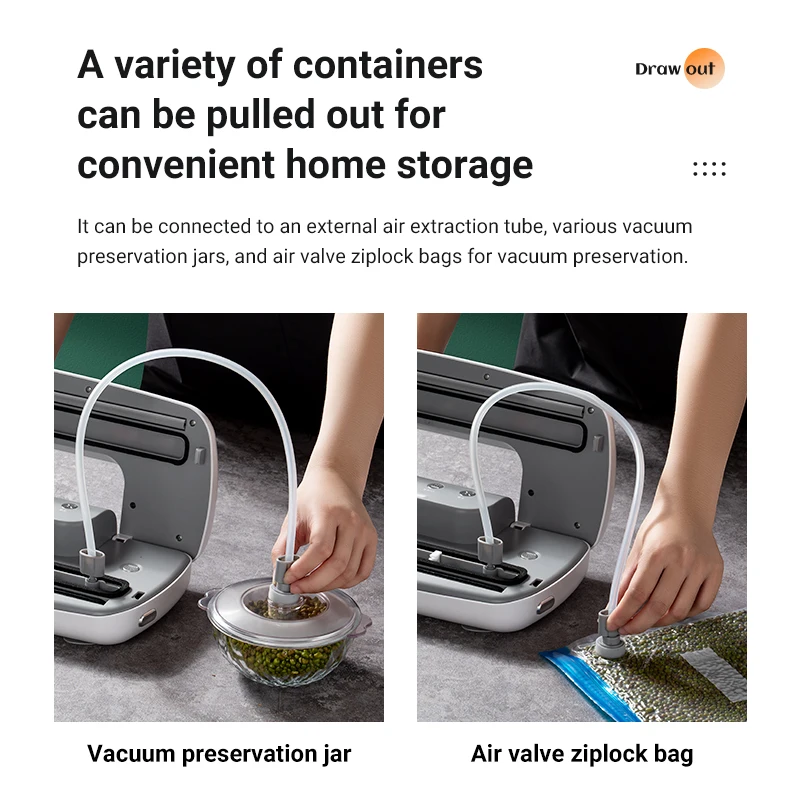 2024 Hot Sales 100W Factory Custom Vacuum Sealer Machine Top Fashion Easy Home Use Electric Fast Shipping for Household