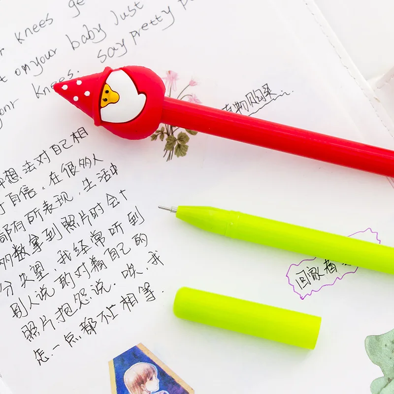 Christmas creative pen gel pen cute cartoon Christmas series neutral wholesale pen Christmas gift