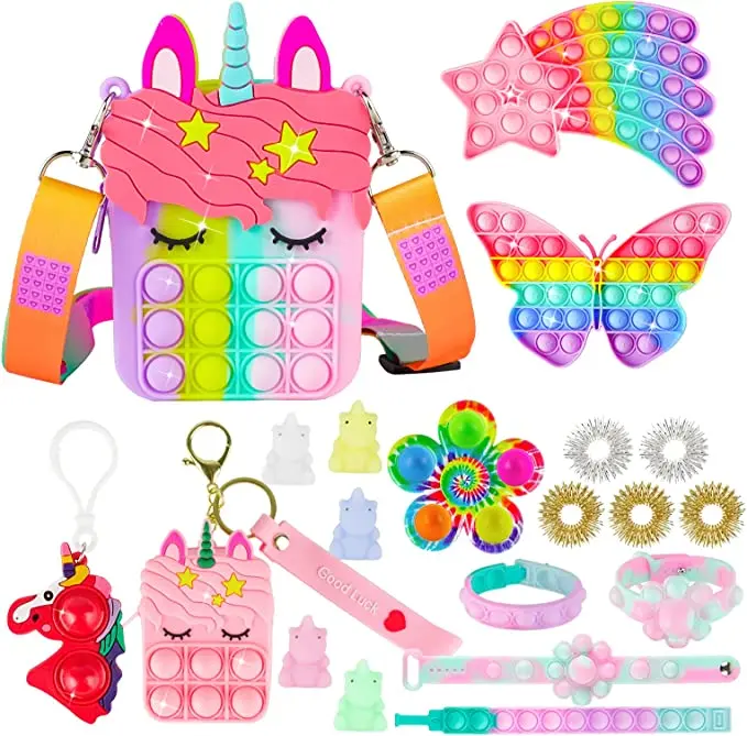 Popular purse bag toys Shoulder Bag Fidget Toys mini small key chain Suitable for child girl