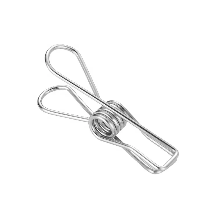 Stainless steel spring clamp air drying clip good elasticity clothespin metal multi-purpose clothespin