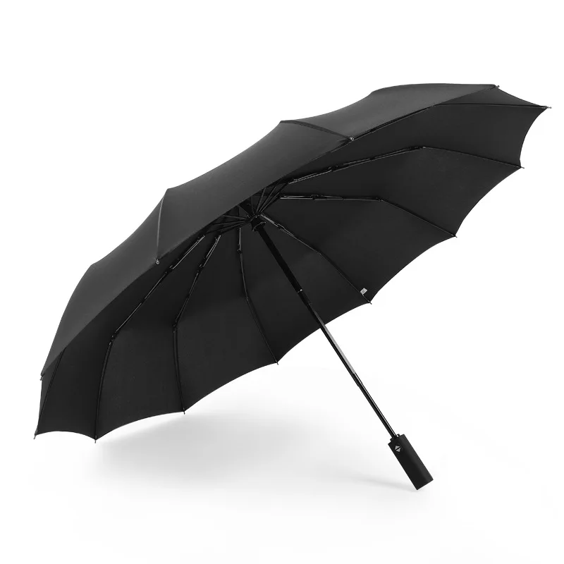 Qitu Fully Automatic Folding Umbrella Strong Men and Women Large Double Sunshade Sunscreen Custom Advertisement