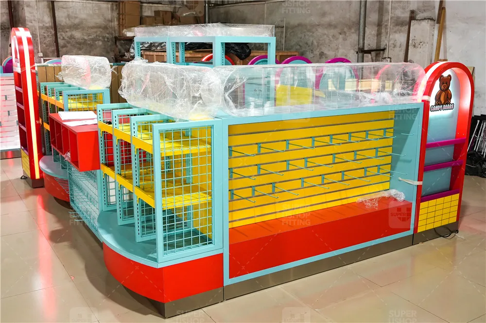 Retail Custom Toy Doll Kiosk Design Trendy Gift Souvenir Shopping Mall Display Fixtures Decoration Custom Kiosk Stands for Mall