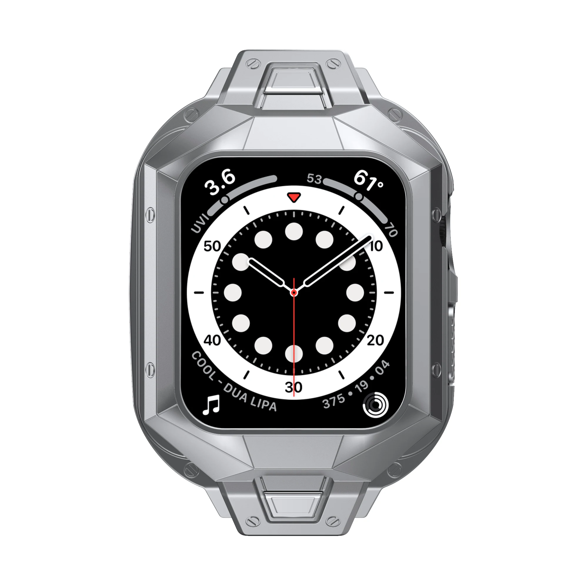 Customized spaceship stainless steel watch case for apple watch series 7 Suitable for 41mm 45mm