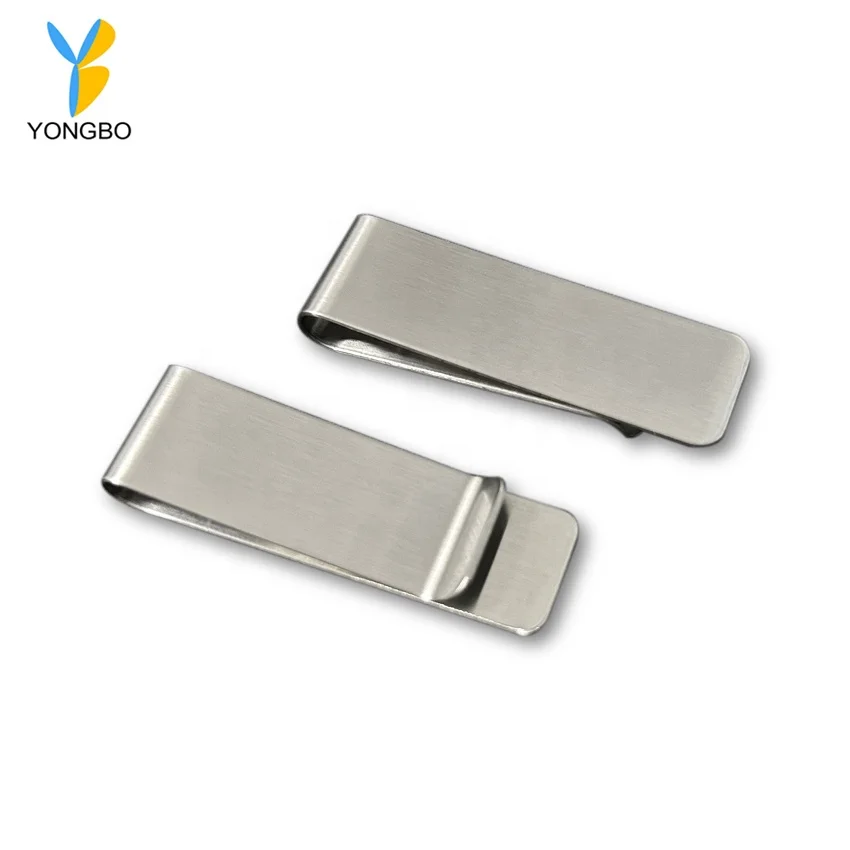 Custom Logo Money Clip Black Wallet Slim Pocket Cash ID Credit Card Money Holder Bill Clip Clamp Gift