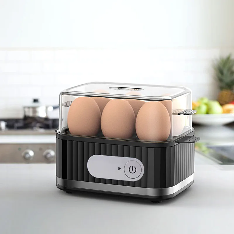 6 in1 Rapid Electric Egg Cooker Easy-to-Use with Alert BPAFree Stainless Steel Comes with Measuring Cup Perfect for Varied Egg