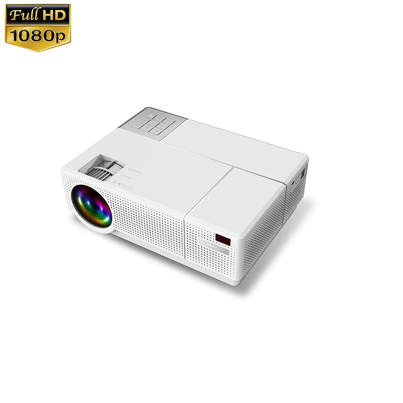 Native 1920x1080 Full HD Movie Projector compatible with VGA/HD-MI/TV/PS4/DVD Ideal for Home Theater