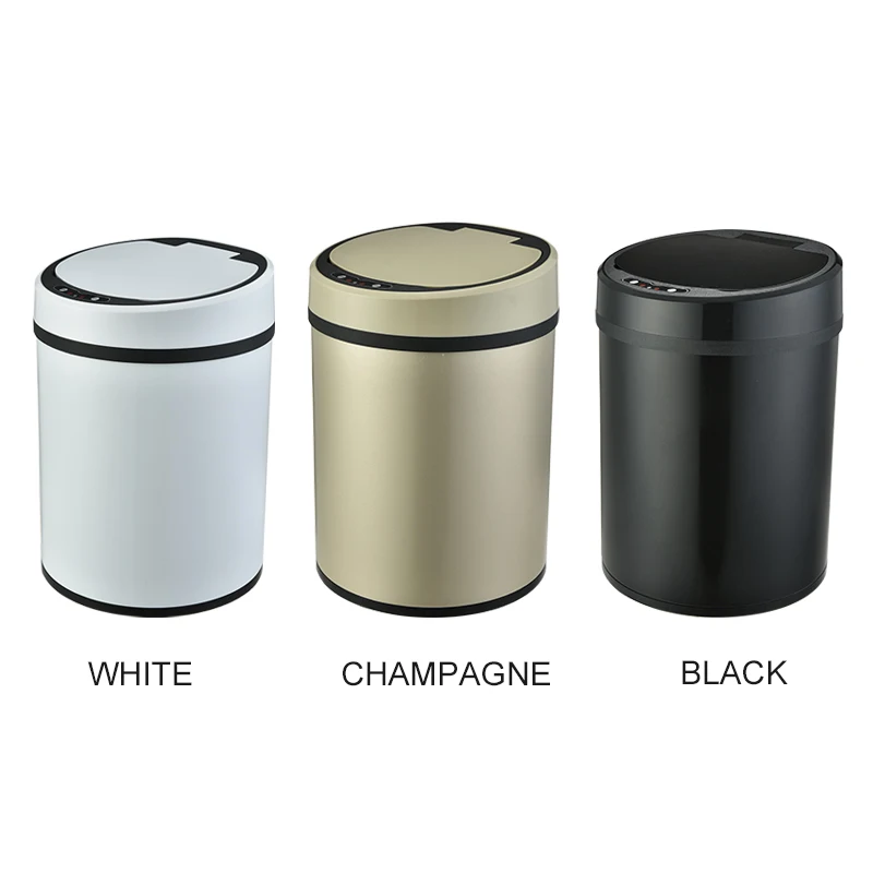12L Household Kitchen Auto Sensor Trash Can ,Smart Automatic Garbage Bin  ,ABS Plastic Home Eco-Friendly Waste Bin with USB