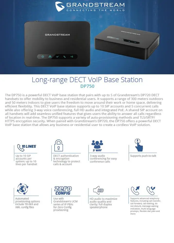 SIP Hotel Office DECT IP Phone system wireless HD sip voice