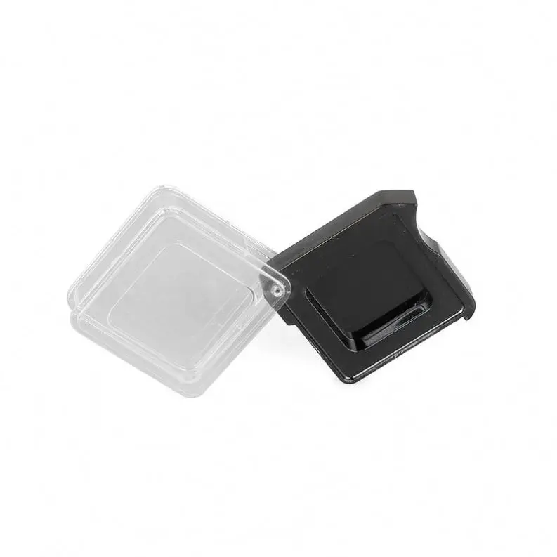 Special design single eyeshadow palette container empty rotating cover eye shadow case clear eyeshadow packaging