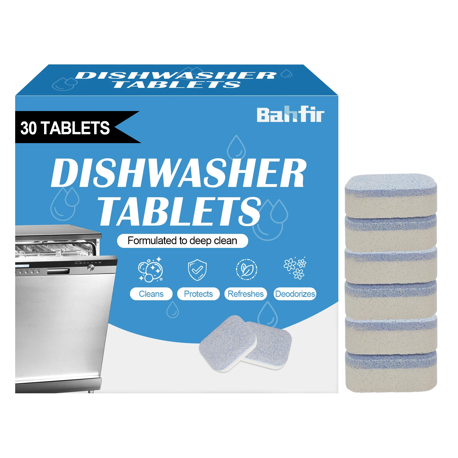 Unique Design Styles Dishwasher Solid Effervescent Tablets for Deep Cleaning