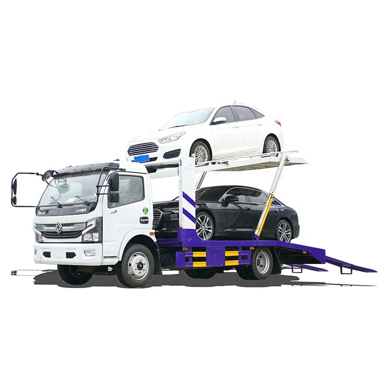 Dongfeng 4x2 Double Deck Car Carrier Truck Trailer 2 Car Hauling Truck Auto Transport Truck