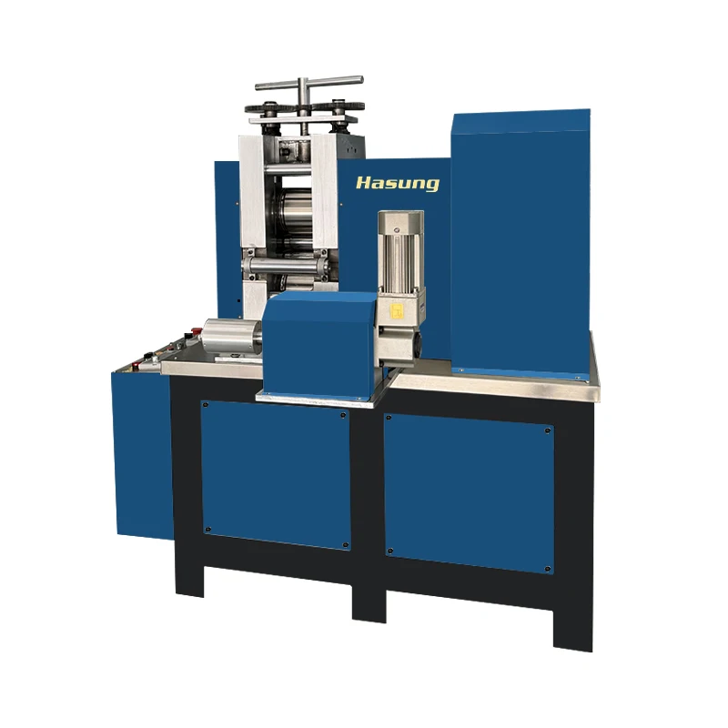 Frequency 8HP Gold Foil Sheet Rolling Mill With 4 Rollers Electrical Gold Silver Thin Sheet Pressing Machine