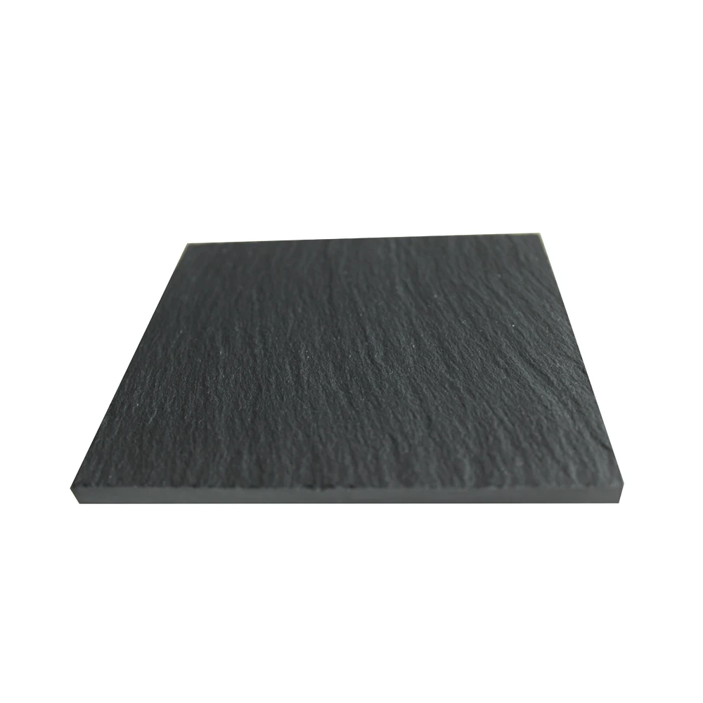 2022 Best Wholesale Rectangle Black Slate Coasters 10*10cm Customized Square Slate Coasters Drink Cup Coaster