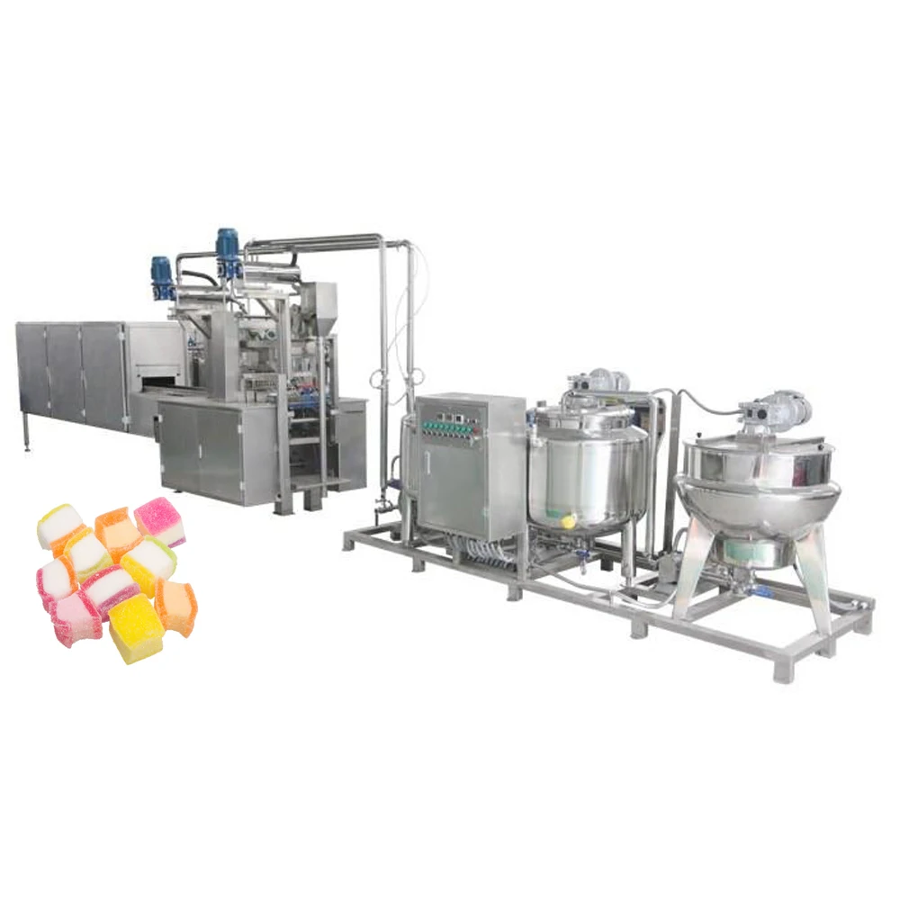 Automatic Flat Lollipop Candy Soft Gummy Toffee Making Machine Glowing Stick Lollipop Production Line