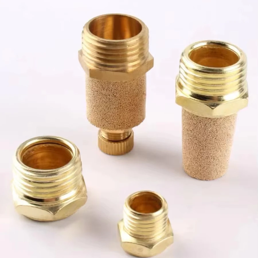 custom solenoid silencer brass pneumatic silencer air manifold valve silencer