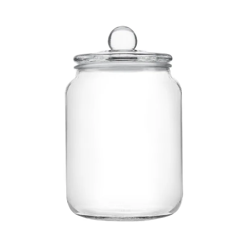 2024 Glass  Airtight Quality Large Cookies Candy Canister Clear Acrylic Kitchen Food Storage Jars with Lids