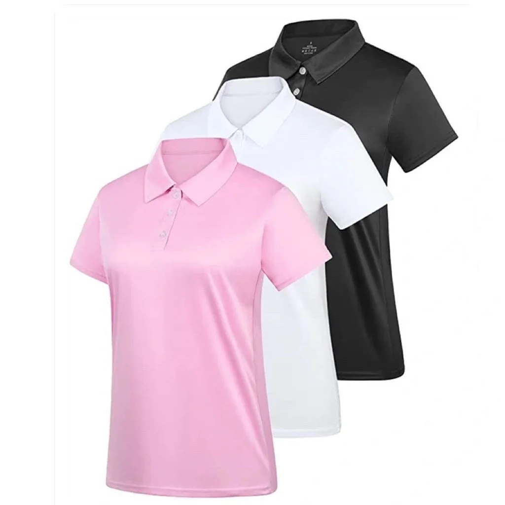 Женская рубашка-поло из 100 полиэстера с длинным рукавом