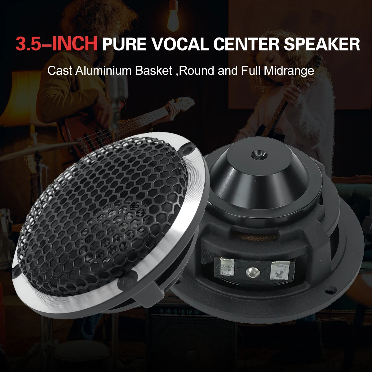 Zeming Car 6.5' Component Speaker RMS 200w 3 Way Audio Speakers