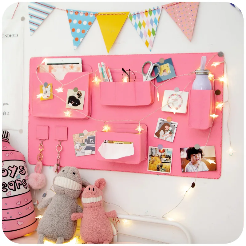 Современный настенный органайзер одноярусная тканевая сумка для хранения с самоклеящением Ipad Аксессуары мобильных телефонов гостиной