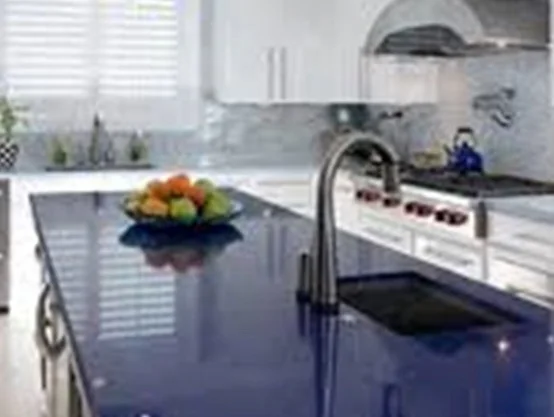 Blue Galaxy Glossy Quartz Stone Raw Quartz Price Slate Table Top for Kitchen Counter