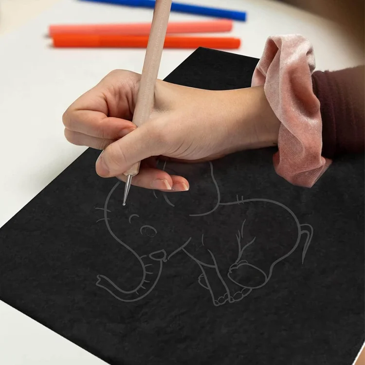 Foska Tracing and Transferring Drawings 100 Sheets Graphite Copy Paper  for Typing and Writing Box of 100 Sheets