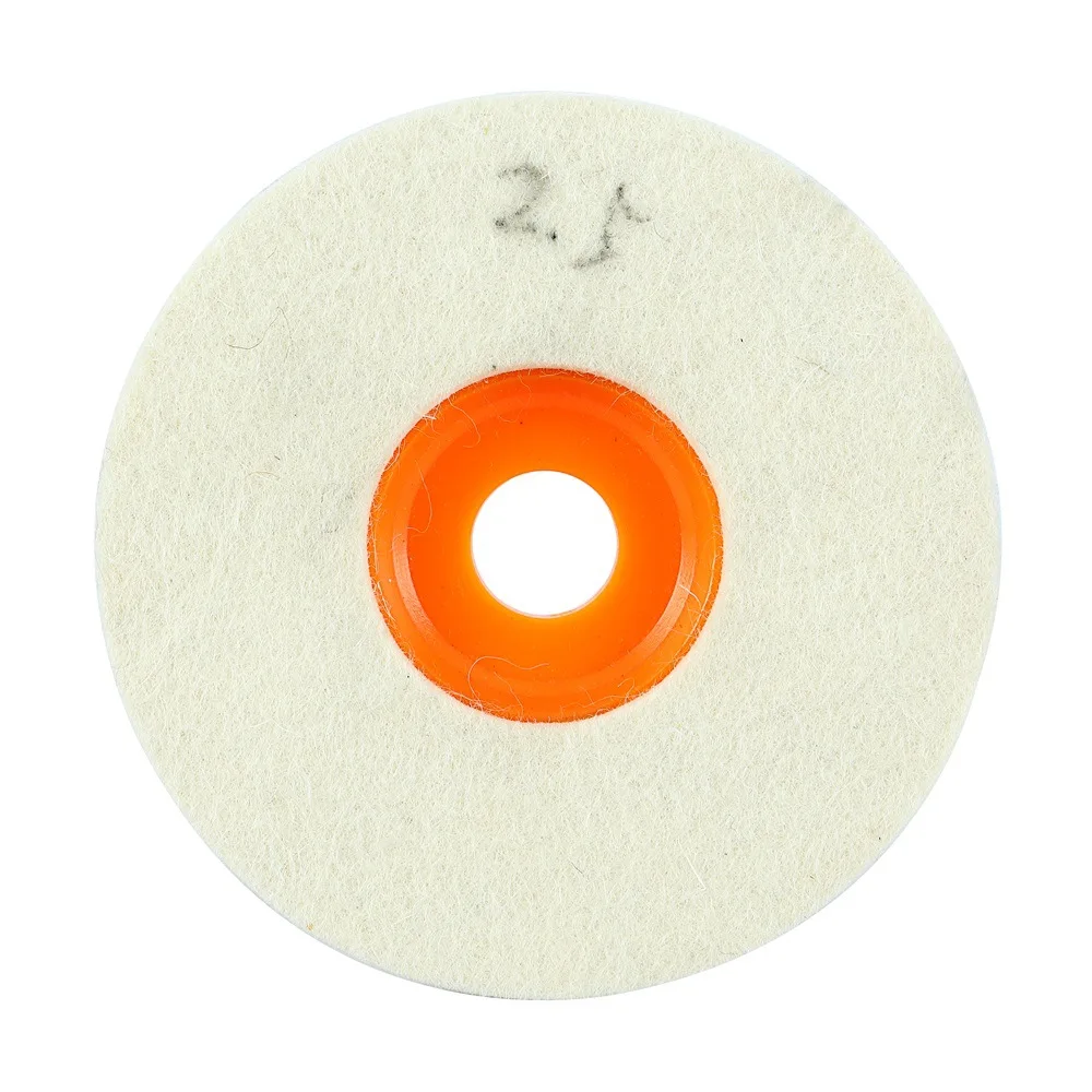 Pexmientas 4 Inch Angle Grinder Finishing Wheel Buffing Pads Wool Polishing Wheel Polishing Pad Wool Felt Disc